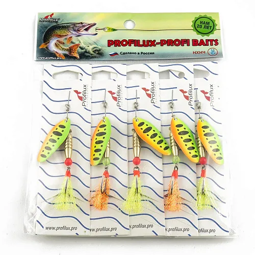 Блесна вращающаяся Profilux Мира 4 12гр цв. 209 регги вертикальный (5 шт в упак.)