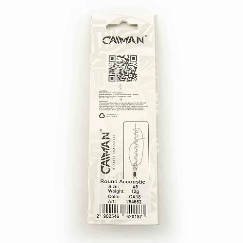 Блесна вращающаяся Caiman Round Accoustic 12гр #5 цвет CA18 (5шт в упак.)