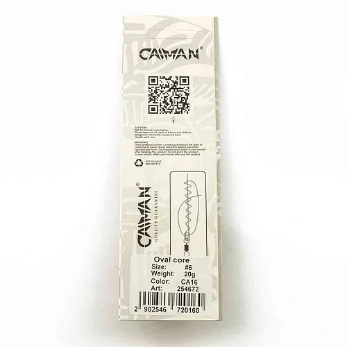 Блесна вращающаяся Caiman Oval core 20гр #6 цвет CA16 (5шт в упак.)