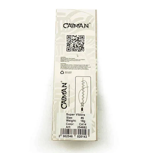Блесна вращающаяся Caiman Super Vibbra 18гр #6 цвет CA14 (5шт в упак.)