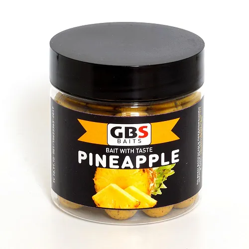 Бойлы GBS Baits тонущие насадочные 15мм 100гр Pineapple Ананас (5шт в упак)