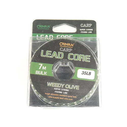 Лидкор Caiman Lead Core 7m 35lbs Weedy Olive 