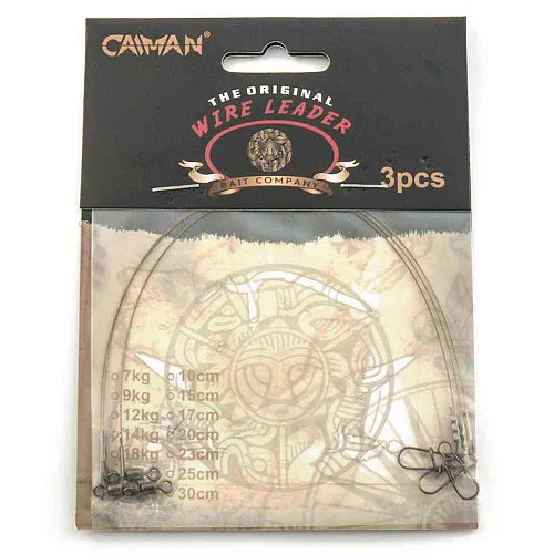 Поводок Caiman 1x7 14 кг 20см (3 шт. в уп.) 256517