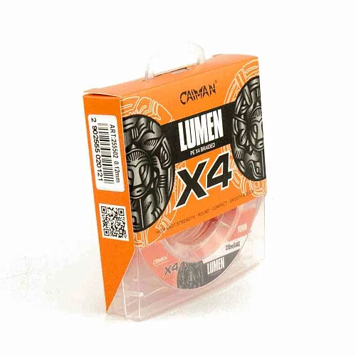 Шнур Caiman Lumen 100м 0,12мм оранжевый
