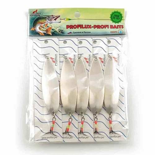 Блесна колеблющаяся Profilux Кобра 23гр цв. 01-з серебро-золото (5 шт в упак.)