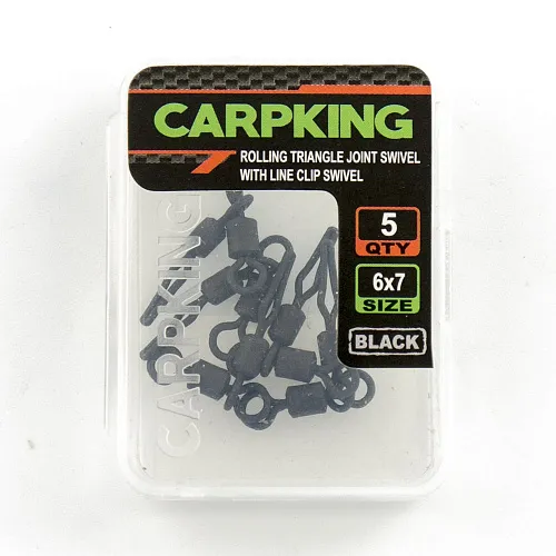 Вертлюг двойной с клипсой Carpking CK9215-0607 #6X7 (5шт в упак)