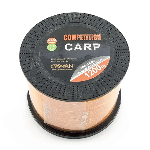 Леска Caiman Competition Carp 1200м 0,400мм оранжевая