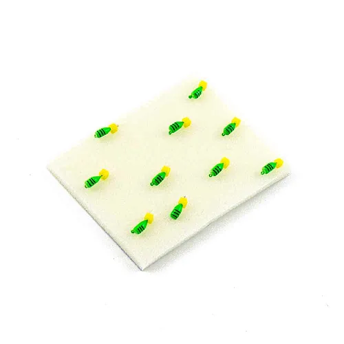 Мормышка вольфрамовая Мастив Микроб 2,5 зеленый, кубик 0,4гр (сырный)