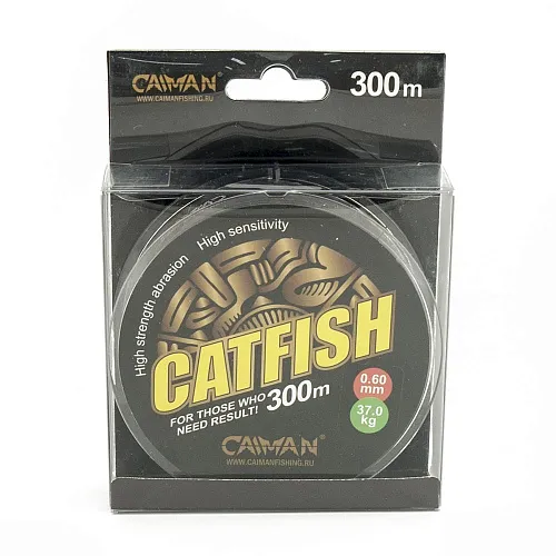 Леска Caiman Catfish 300м 0,60мм тёмно-коричневая (6шт в упак)