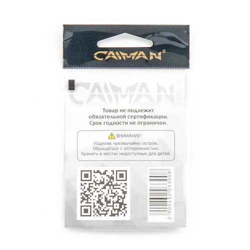 Крючки офсетные Caiman Worm 1 Slice Teflon №3/0 42401