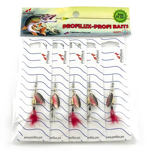 Блесна вращающаяся Profilux Мира 0 4гр цв. 07 серебро-черноспинка чешуя (5 шт в упак.)