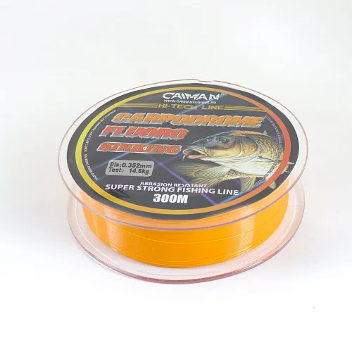 Леска Caiman Carpodrome Fluoro orange 300м 0,352мм