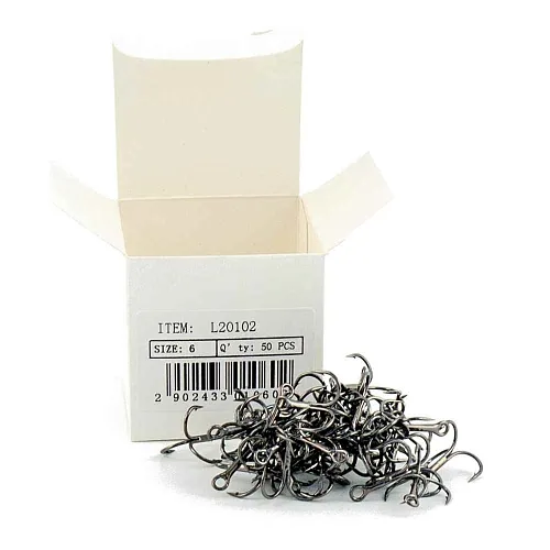 Крючки тройники Caiman Treble №6 (50 шт в упак) 20102