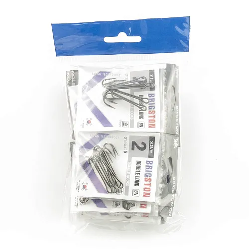 Крючок двойник Brigston Double long № 2 ( уп. 5 шт.)