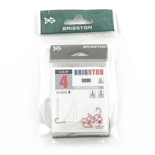 Крючок Brigston Sode Red №4 ( уп. 9 шт.)