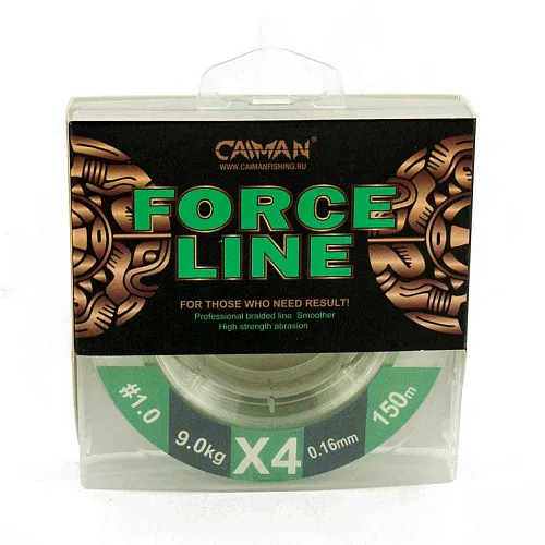 Шнур Caiman Force Line 150м 0,16мм #1.0 зеленый 