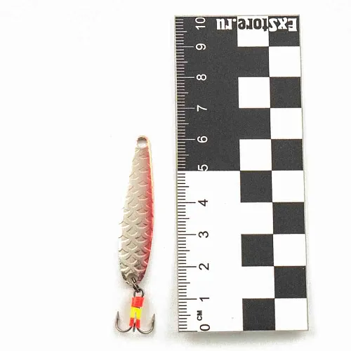 Блесна зимняя Profilux Планер 4гр цв. 09 серебро-вишня чешуя