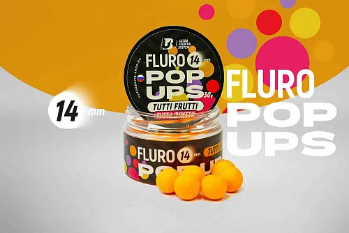 Бойлы плавающие UltraBaits "Fluro Pop-up" Тутти-фрутти 14 мм 30гр