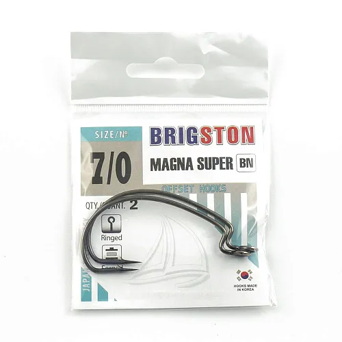 Крючок офсетный Brigston Magna Super № 7/0 ( уп. 2 шт.)