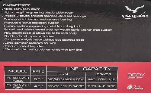 Катушка Viva Metal Power FD 830