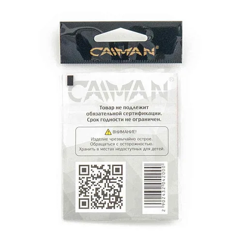 Крючки офсетные Caiman Worm Hook Teflon №2/0 40001