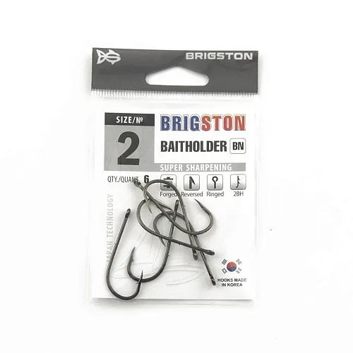 Крючок Brigston Baitholder 2BH № 2 ( уп. 6 шт.)