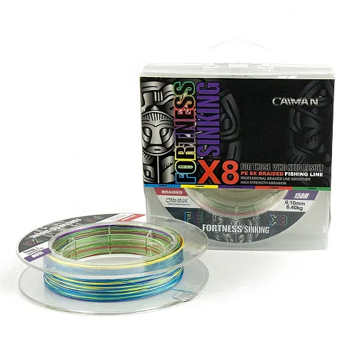 Шнур Caiman Fortness sinking 8PE 0,10 мм 150 м Multicolor 225526