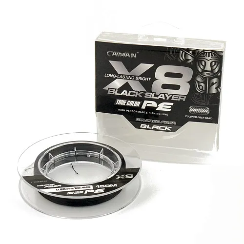 Шнур Caiman 8Х PE Black Slayer 150m 0,25мм