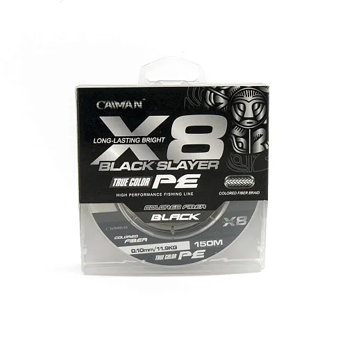 Шнур Caiman 8Х PE Black Slayer 150m 0,10мм