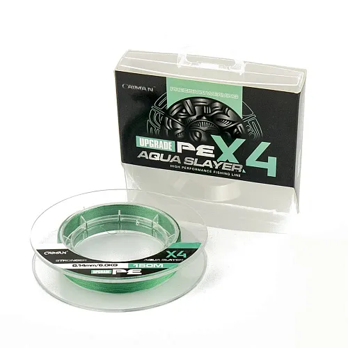 Шнур Caiman 4X PE Aqua Slayer 150m 0,14мм