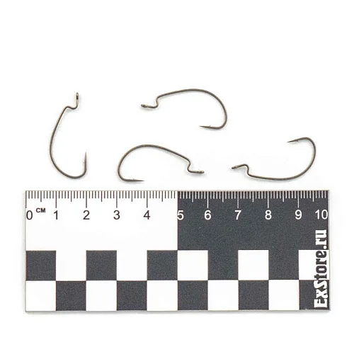 Крючки офсетные Caiman Worm Hook Teflon №4 40601