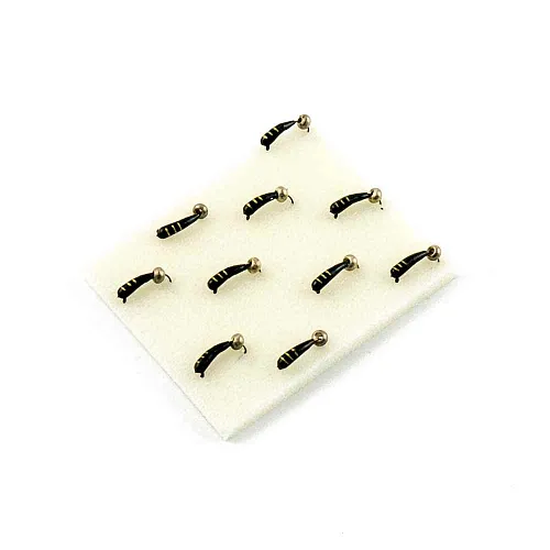 Мормышка вольфрамовая Мастив банан 2,5 черный, латунный шарик 0,5гр (серебро)