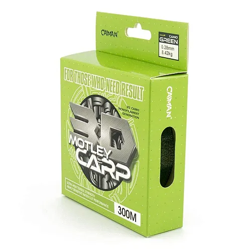 Леска Caiman Motley Carp 300м 3D Camo Green 0,28 мм (6шт в упак)