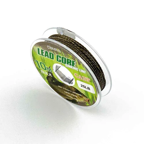 Поводочный материал (lead core) Caiman Soft Flex Green+brown 10m 25lbs 245862