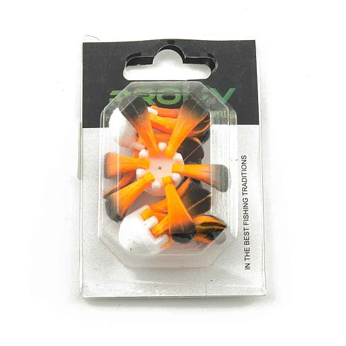 Поплавок зимний Proliv "Ромашка" 6 лепестков 1,4 гр (черн-оранжевый) отгрузка 2-2,5 гр (3 шт. в уп)