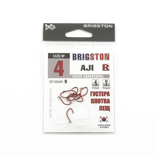 Крючок Brigston AJi Red № 4 ( уп. 9 шт.)