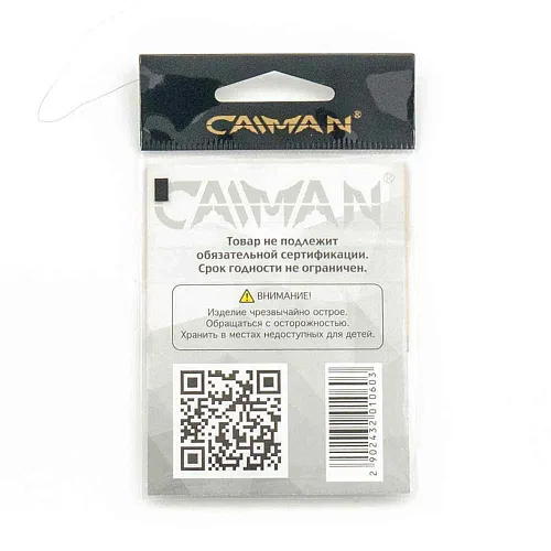 Крючки офсетные Caiman Worm Hook Teflon №6 40601