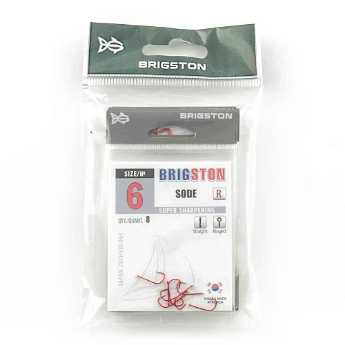 Крючок Brigston Sode Red №6 ( уп. 8 шт.)