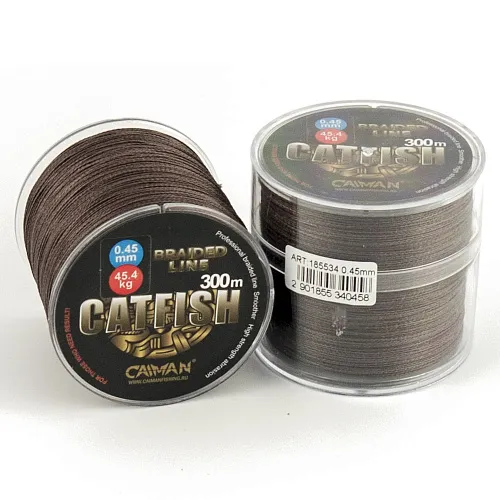 Шнур Caiman Catfish 300м 0,45мм 45,4кг коричневый 
