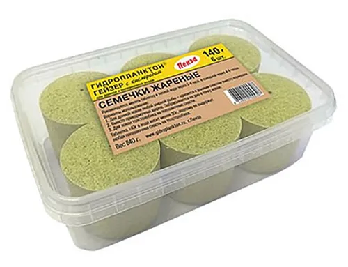 Гидропланктон Гейзер 140г в контейнере, 6 табл. Семечки жаренные