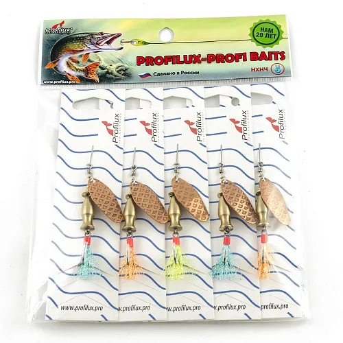 Блесна вращающаяся Profilux Мира 2 7гр цв. 06 медь чешуя (5 шт в упак.)