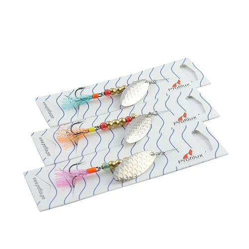 Блесна вращающаяся Profilux Лонги 12гр цв. 001 серебро (5 шт в упак.)