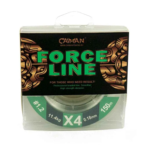 Шнур Caiman Force Line 150м 0,18мм #1.2 зеленый 