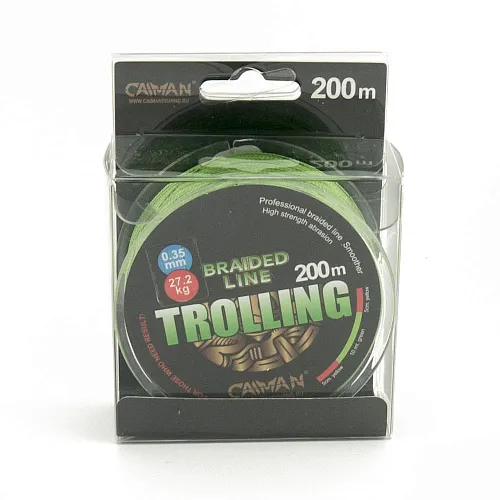 Шнур Caiman Trolling 200м 0,35мм #4.5 зеленый