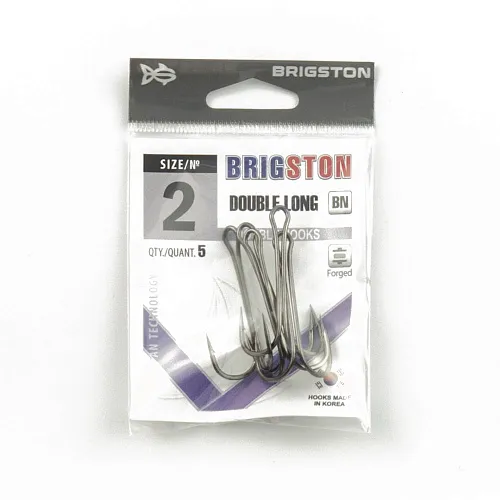 Крючок двойник Brigston Double long № 2 ( уп. 5 шт.)