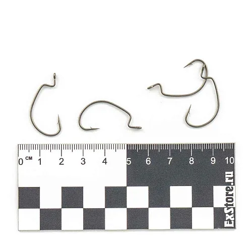 Крючки офсетные Caiman Worm Hook Teflon №1 40001