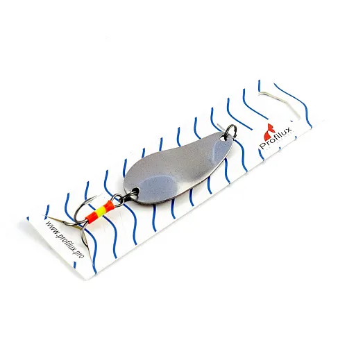Блесна колеблющаяся нерж. Profilux Байкал 14гр цв. Н-01-к серебро+красный (5 шт в упак.)