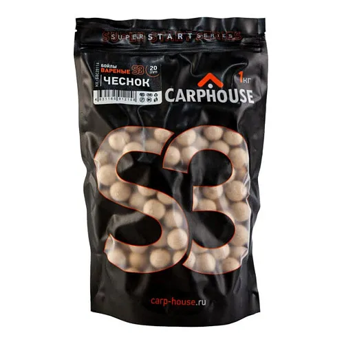Бойлы Carp House вареные S3 Чеснок белый 1кг