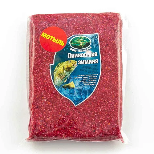 Прикормка зимняя увлажненная Фишгармония мотыль 700 гр (14 шт в упак)