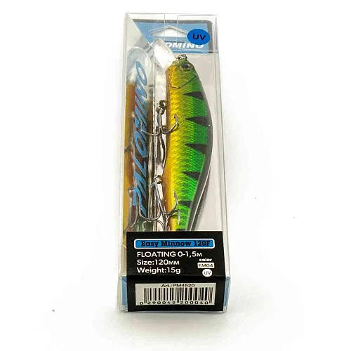 Воблер Palomino Easy Minnow 120F 15гр 0-1,5м цвет 4UV